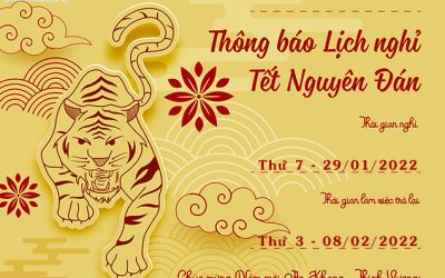 Thông báo lịch nghỉ tết nguyên đán 2022