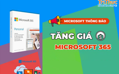 Thông báo tăng giá các sản phẩm Microsoft 365